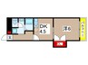 マドンナ東千葉 1DKの間取り