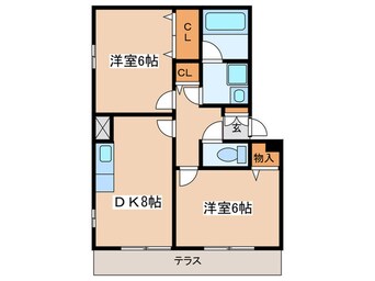 間取図 アムールＯＺＡＷＡ