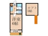 ヒュ－マンＫ 1Kの間取り