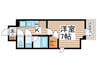 ルフォンプログレ浅草入谷 1Kの間取り