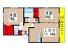 サンプットコート 2LDKの間取り