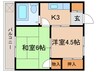 鈴鹿コーポ 2Kの間取り