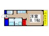 フラワー５号館 1Rの間取り