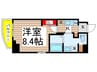 ルシェロ平井 1Kの間取り