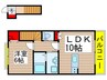 リアルガ－デン 1LDKの間取り