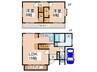 平塚ｶﾌｪ風ｳﾞｨﾝﾃｰｼﾞＨＯＵＳＥⅡ 2LDKの間取り