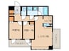 レジディア市ヶ谷 2LDKの間取り