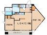 レジディア市ヶ谷 2LDKの間取り