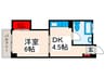 司ビル 1DKの間取り