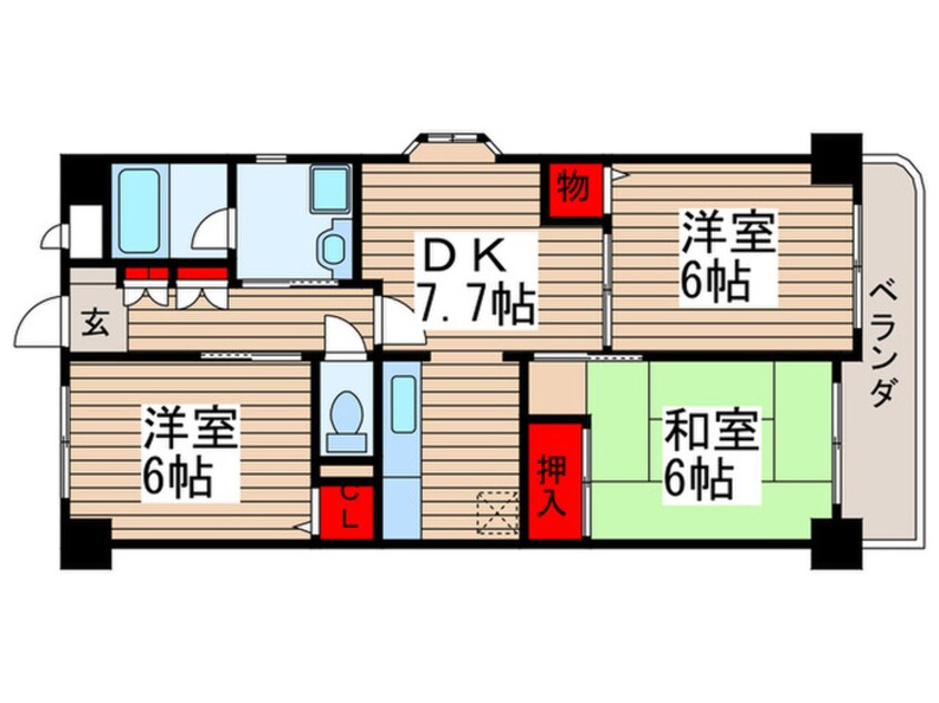 間取図 クレスト吉岡