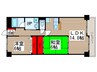 クレスト吉岡 2LDKの間取り