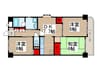 クレスト吉岡 3DKの間取り