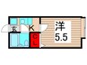 シャンブルアヤセＣ 1Kの間取り