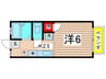 パ－ムハイツ 1Kの間取り