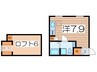 プリマ五番館 1Rの間取り