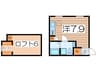 プリマ五番館 1Rの間取り
