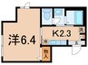 大塚ヒルズ 1Kの間取り