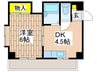上大岡アイボリ－ハウス 1DKの間取り