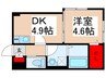 仮)八千代市村上ｱﾊﾟｰﾄ新築計画 1DKの間取り