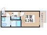 ラビアン竹ノ塚 1Kの間取り