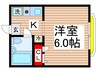 アビリティ検見川 1Kの間取り