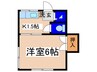 メゾン松風 1Kの間取り
