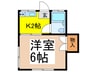 メゾン松風 1Kの間取り