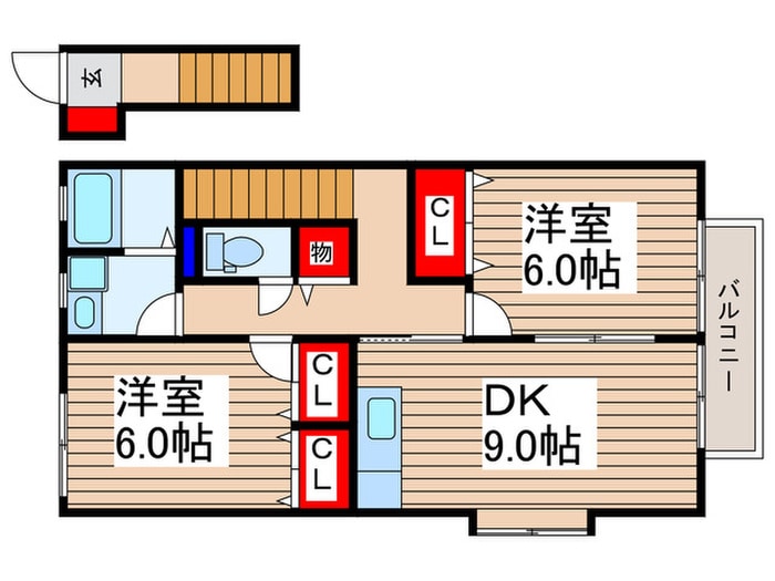 間取り図 コンフォート上福岡Ｂ