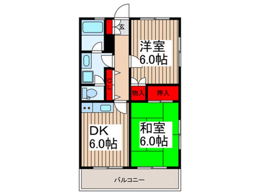 間取図 サニ－ヒルズ