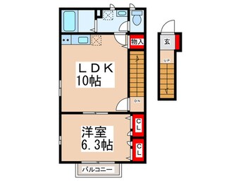 間取図 ガーデンテラス国立D