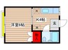 エステ－トピア内田 1Kの間取り