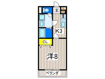 間取図 アム－ル・グリ－ンヒルⅡ