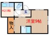 高山荘 1Kの間取り