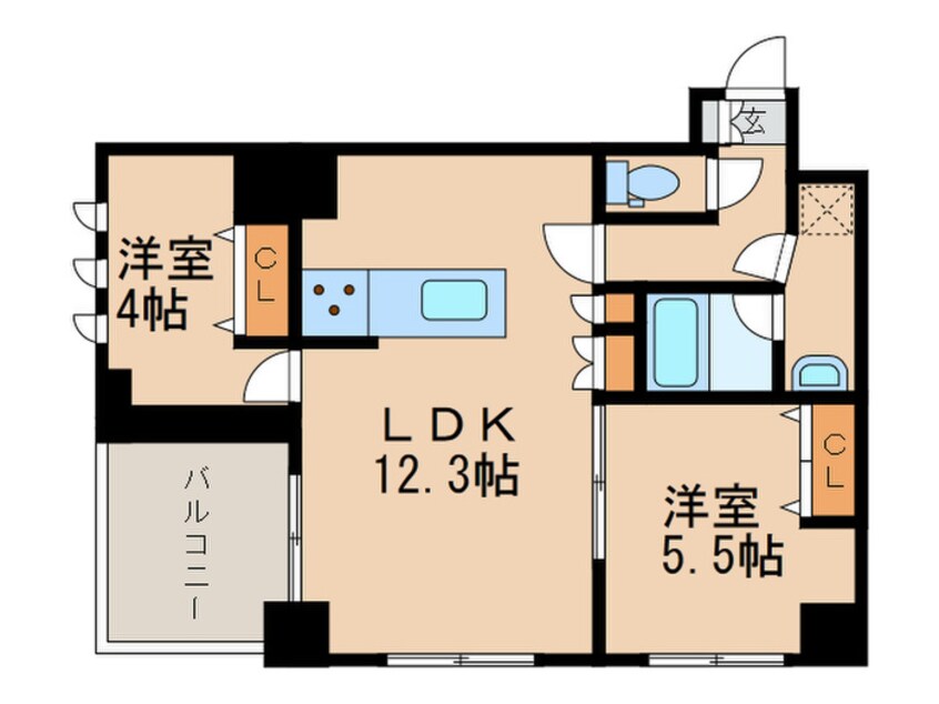 間取図 クレヴィアリグゼ日暮里