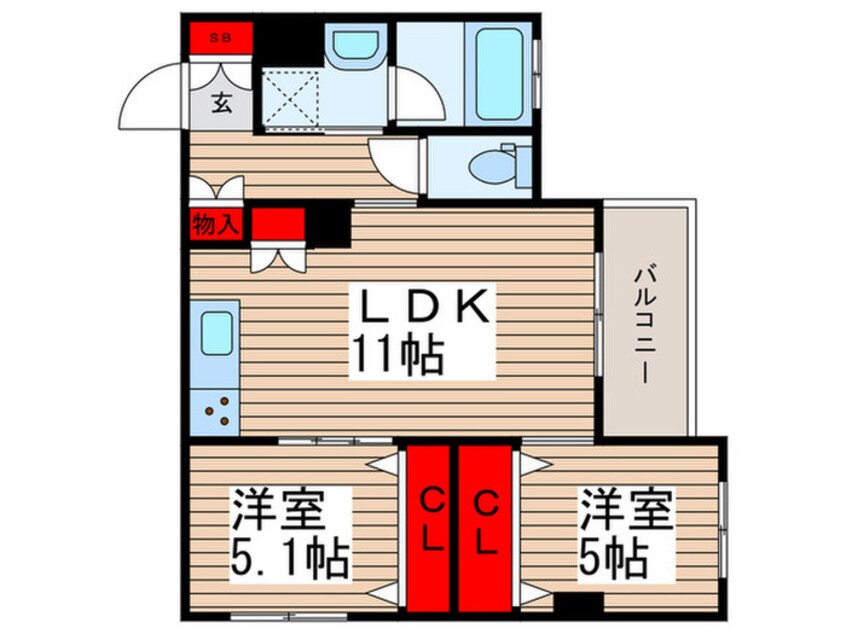 間取図 クレヴィアリグゼ日暮里