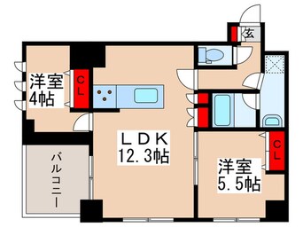 間取図 クレヴィアリグゼ日暮里