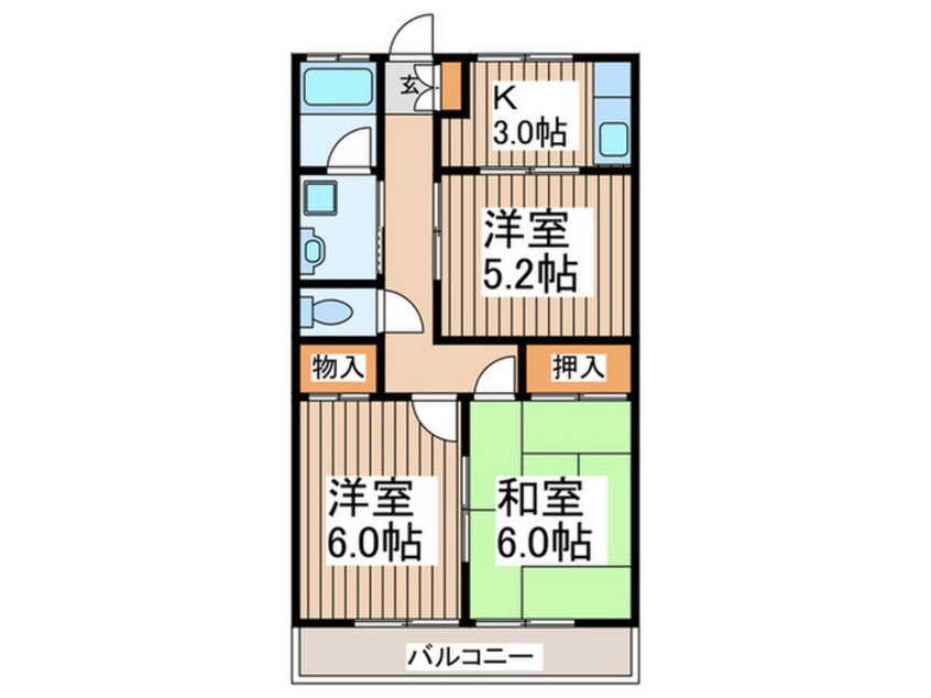 間取図 エコ－ヒルズ