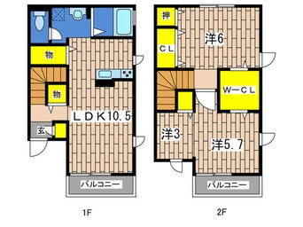 間取図 仮）柴田テラスD