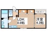 ＡＪ南流山Ｆｉｒｓｔ 1LDKの間取り