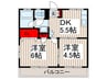 コーポジュアン 2DKの間取り