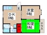 スイ－トパレス北柏 2DKの間取り