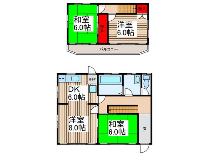 間取図 美園貸家