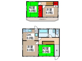 間取図 美園貸家