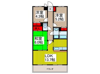 間取図 リバーシティーみぬま