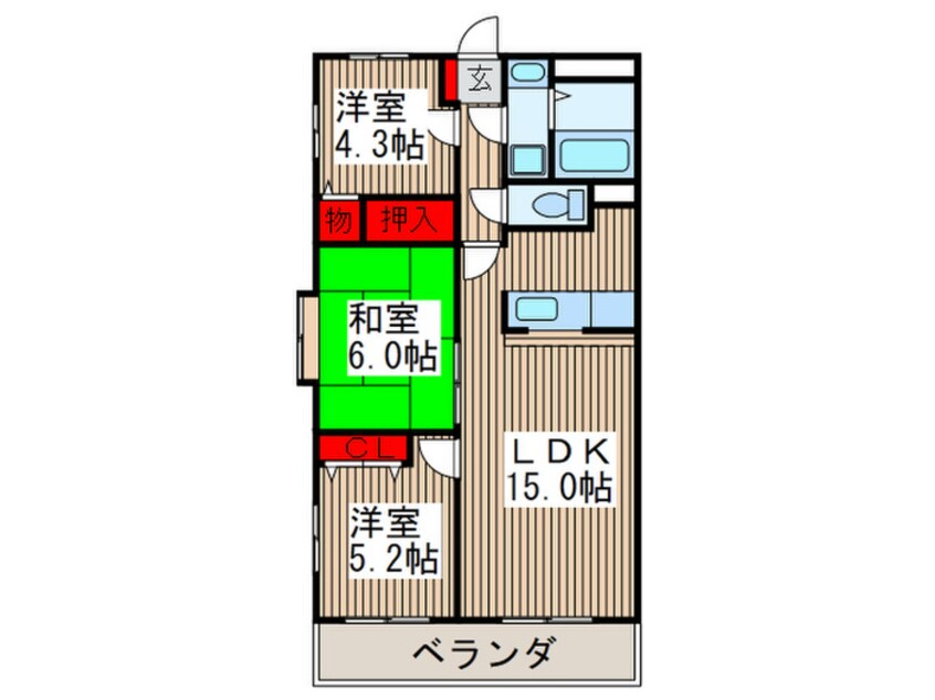 間取図 リバーシティーみぬま