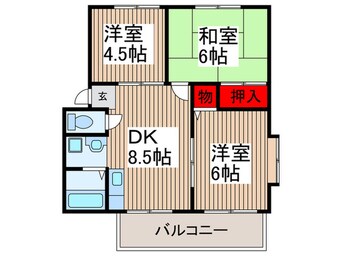 間取図 サンコートカシマB