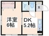 第２天照マンション 1DKの間取り
