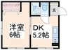 第２天照マンション 1DKの間取り