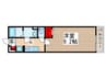 リブリ・柏Ⅱ 1Kの間取り