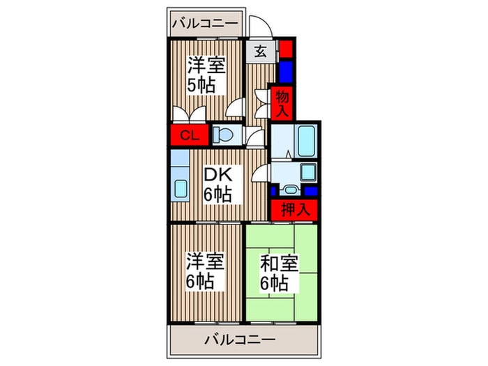 間取り図 ベルメゾン所沢